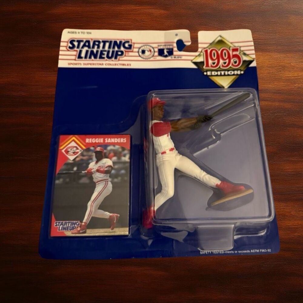 Sealed Vintage 1995 MLB Starting Lineup Reggie Sanders Cincinnati Reds Figure
